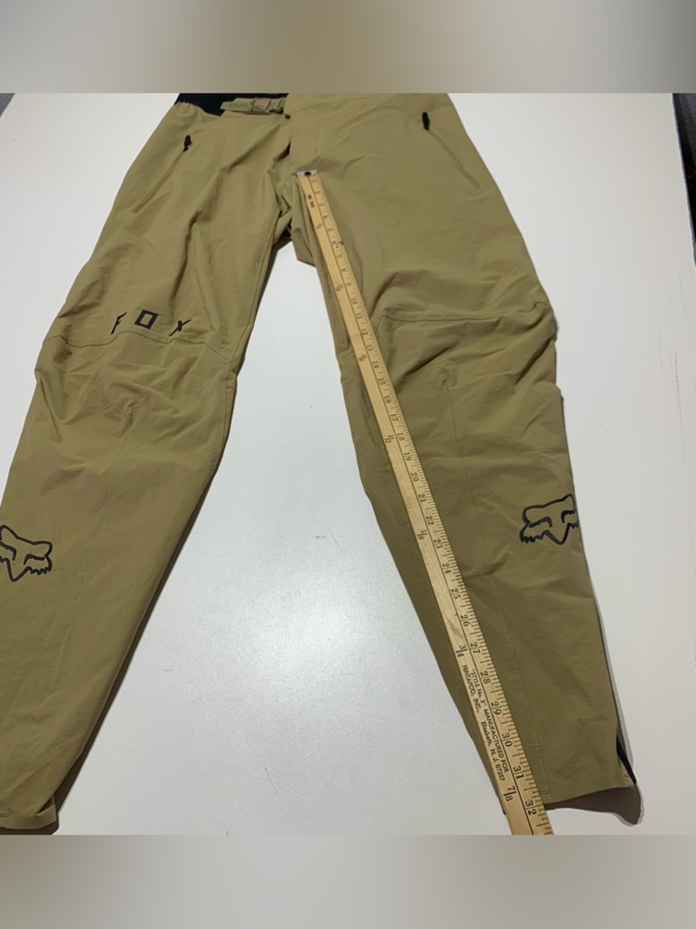 Fox Flexair Pants Mens Size 34 x 32 Tan Mountain Bike Motocross Zippered Pockets - Picture 4 of 7